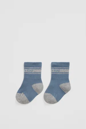 COUNTRY ROAD CR Sport Crew Socks Slate in Size 1-2 | Cotton/Nylon/Elastane