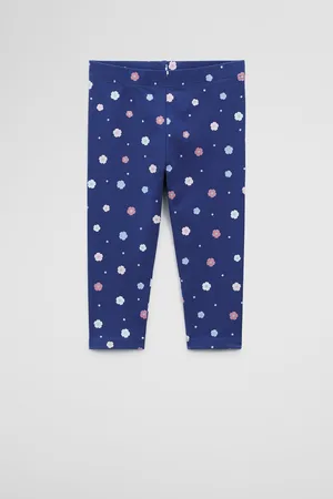 COUNTRY ROAD Organically Grown Blend Ditsy Legging Blueberry in Size 0-3 Months | Cotton/Elastane