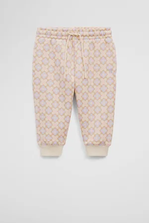 COUNTRY ROAD Girls Australian Printed Sweat Pants Geometric Print in Size 6-12 Months | 100% Cotton