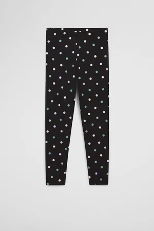 COUNTRY ROAD Girls Organically Grown Blend Spot Legging Charcoal in Size 10 | Cotton/Elastane