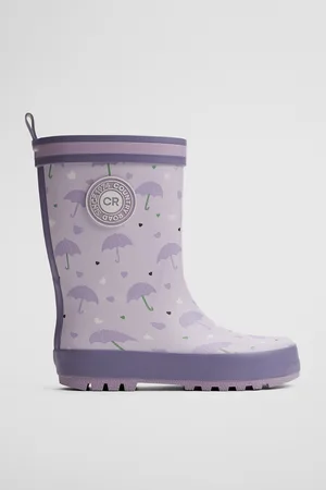 COUNTRY ROAD Boys Classic Gumboot Shoes Lilac in Size 24 | 100% Rubber