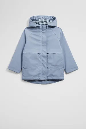 COUNTRY ROAD Boys Hooded Rain Jacket Slate in Size 10-11 | 100% Polyester