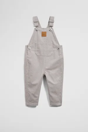 COUNTRY ROAD Boys Railroad Overall Pants Chocolate in Size 6-12 Months | 100% Cotton