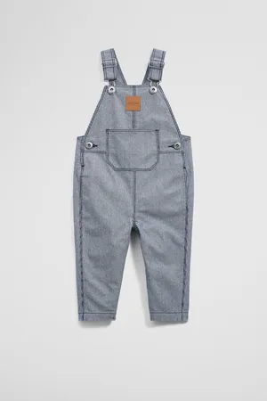 COUNTRY ROAD Boys Railroad Overall Pants Navy in Size 6-12 Months | 100% Cotton