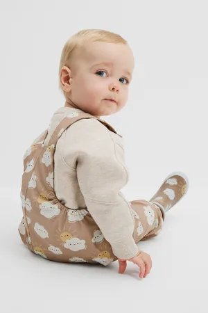 COUNTRY ROAD Boys Rain Overall Pants Cloud Print in Size 12-18 Months | 100% Polyester