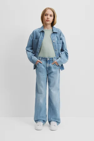 COUNTRY ROAD Teen Mid Rise Straight Jean Light Indigo in Size 8 | Cotton/Lyocell