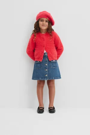 COUNTRY ROAD Girls Denim A-Line Skirt Indigo in Size 10 | Cotton/Elastane
