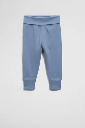 COUNTRY ROAD Organically Grown Fold-Over Soft Pants Slate in Size 0-3 Months | Cotton/Elastane