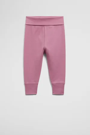 COUNTRY ROAD Organically Grown Fold-Over Soft Pants Berry in Size 0-3 Months | Cotton/Elastane