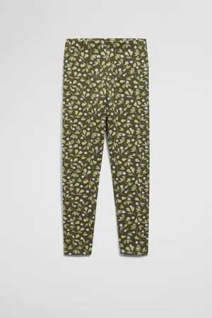 COUNTRY ROAD Girls Organically Grown Blend Pear Legging Khaki in Size 7 | Cotton/Elastane