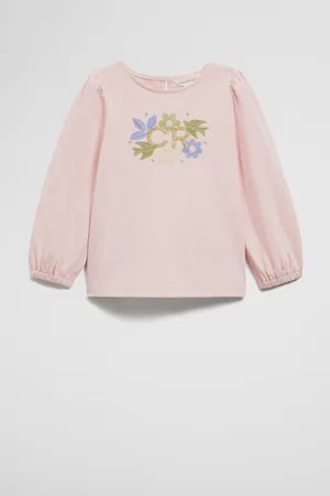 COUNTRY ROAD Girls Organically Grown Long Sleeve T-Shirt Mineral Pink in Size 6-12 Months | 100% Cotton