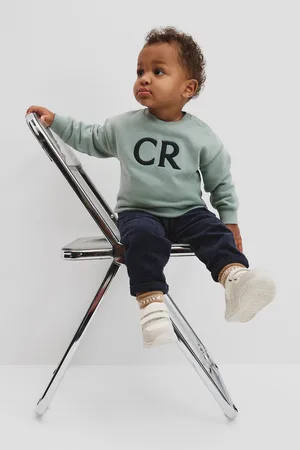 COUNTRY ROAD Girls Australian Oversized CR Logo Sweat Top Fern in Size 6-12 Months | 100% Cotton