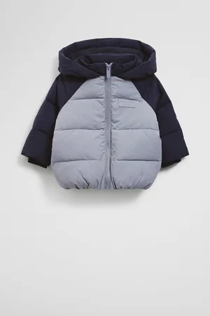 COUNTRY ROAD Boys Recycled Nylon Logo Puffer Jacket Navy in Size 6-12 Months | 100% Nylon