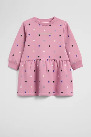COUNTRY ROAD Girls Star Sweat Dress Berry in Size 6-12 Months | 100% Cotton