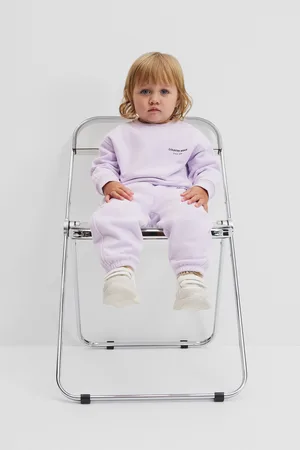 COUNTRY ROAD Girls Australian Modern Sweat Top Lilac in Size 6-12 Months | 100% Cotton