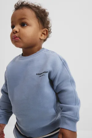 COUNTRY ROAD Girls Australian Modern Sweat Top Slate in Size 6-12 Months | 100% Cotton