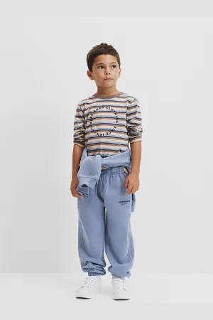 COUNTRY ROAD Boys Organically Grown Long Sleeve Circle Logo T-Shirt Chocolate Stripe in Size 10 | 100% Cotton