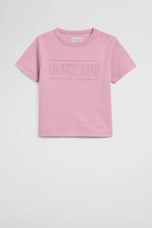 COUNTRY ROAD Verified Australian Heritage T-Shirt Berry in Size 0-3 Months | 100% Cotton