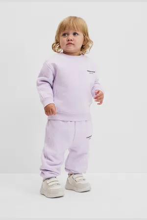 COUNTRY ROAD Girls Australian Modern Track Pants Lilac in Size 6-12 Months | 100% Cotton