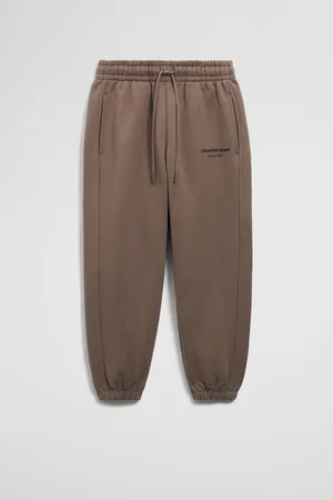 COUNTRY ROAD Girls Australian Modern Track Pants Chocolate in Size 7 | 100% Cotton