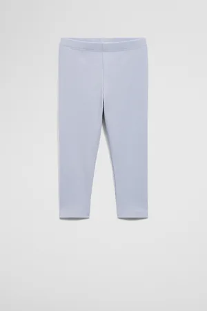 COUNTRY ROAD Organically Grown Blend Solid Rib Legging Bluebell in Size 0-3 Months | Cotton/Elastane