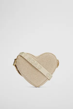 COUNTRY ROAD Girls Heart Crossbody Bag Soft Gold | 100% Polyurethane