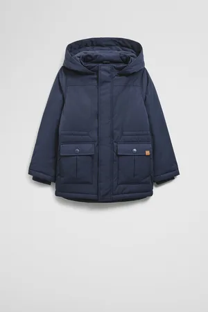 COUNTRY ROAD Boys Longline Parka Jacket Navy in Size 10-11 | Cotton/Nylon