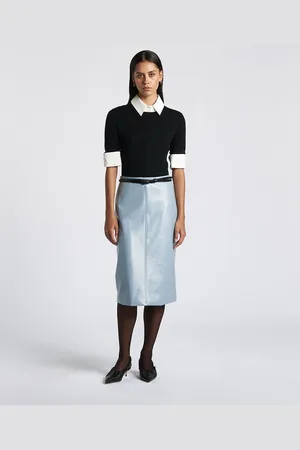 Cue Crushed Vinyl Midi Skirt