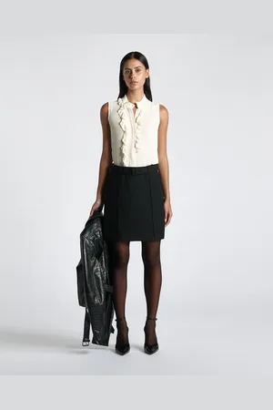 Cue A-Line Belted Mini Skirt