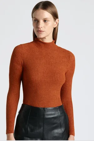 Cue Fine Chenille Funnel Neck Knit