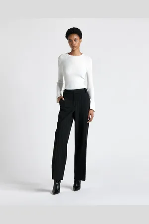 Cue Pinstripe Straight Leg Pants