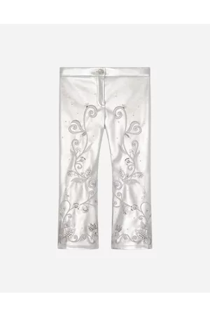 Dolce & Gabbana Trousers and Skirts - Foiled faux leather pants with embellishment