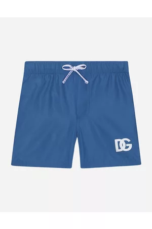 Dolce & Gabbana Beachwear - Nylon swim trunks with DG logo print