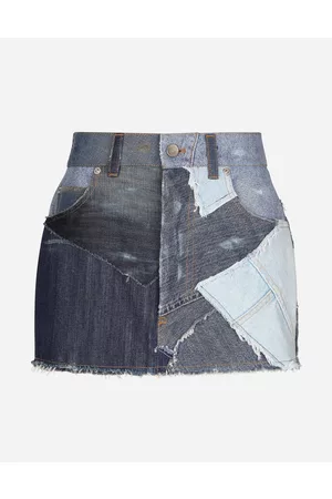 Dolce & Gabbana Skirts - Patchwork denim miniskirt