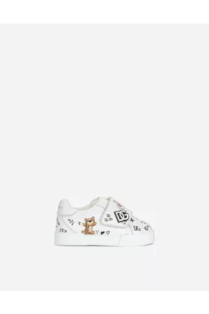 Dolce & Gabbana Shoes for First Steps (19-26) - First steps Portofino Light sneakers with baby leopard print