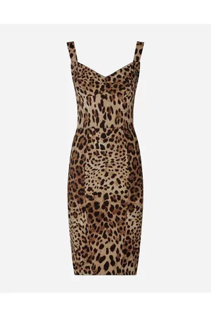 Dolce & Gabbana Dresses - Leopard-print cady corset-style midi dress
