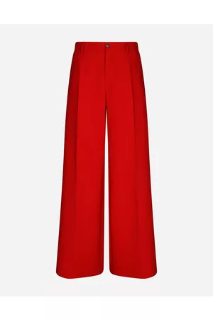 Dolce & Gabbana Men best seller selection - Stretch virgin wool pants with wide leg