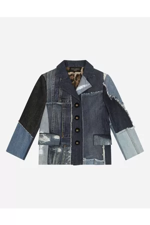 Dolce & Gabbana Coats and Jackets - Single-breasted patchwork denim jacket