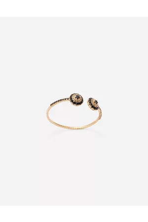 Dolce & Gabbana Bracelets - Family yellow bracelet with rosette motif and black sapphire