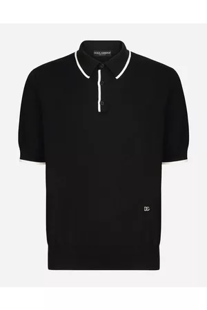Dolce & Gabbana Sweaters and Cardigans - Cotton polo-shirt with DG patch