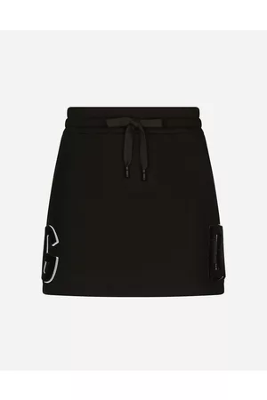 Dolce & Gabbana Skirts - Jersey miniskirt with logo patch