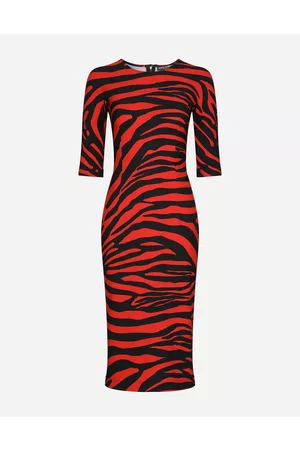 Dolce & Gabbana Women best seller selection - Zebra-print jersey midi dress