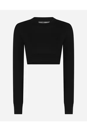 Dolce & Gabbana Sweaters and Cardigans - Cropped round-neck silk pullover
