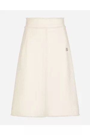 Dolce & Gabbana Skirts - Raschel tweed midi skirt with central slit