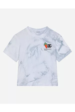 Dolce & Gabbana Children best seller selection - Tie-dye jersey T-shirt with patch
