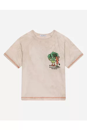 Dolce & Gabbana Children best seller selection - Tie-dye jersey T-shirt with patch