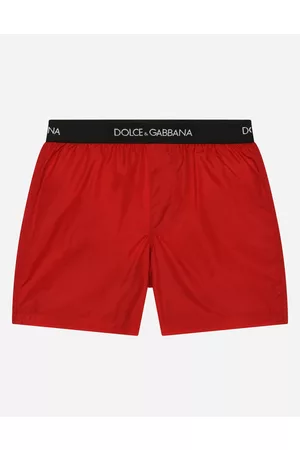 Dolce & Gabbana Beachwear - Nylon swim trunks with branded elastic