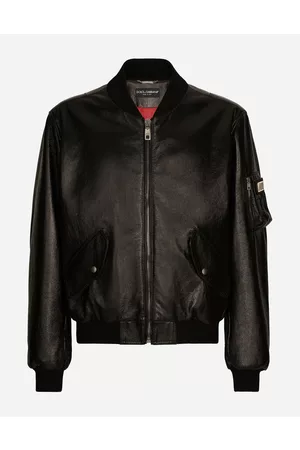 Dolce & Gabbana Coats and Jackets - Leather jacket with branded tag