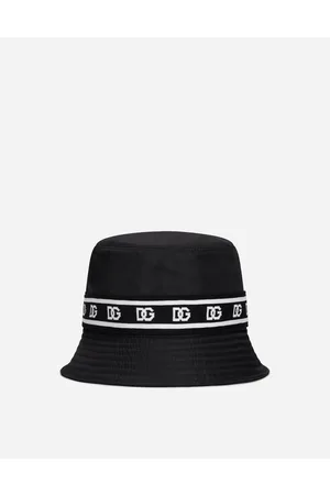Dolce & Gabbana Hats and Gloves - Nylon bucket hat with branded-band print