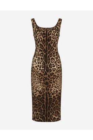 Dolce & Gabbana Dresses - Leopard-print charmeuse midi dress